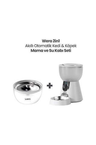 Wero 2in1 Kameralı, Wi-fi Destekli Akıllı Otomatik Kedi & Köpek Mama Ve Su Kabı Seti 252-51009.01