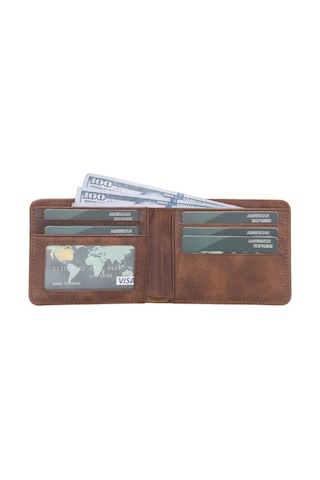 Bloominbag Bloomfold Mahogany Brown Hakiki Deri Cüzdan Kahve
