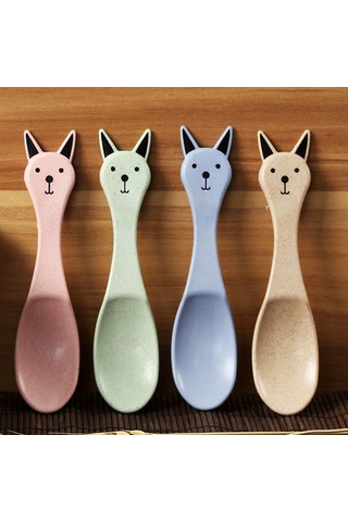 Sones Balcherlam Baby Buğday Sapı Malzemeler Kaseler + Kaşık Seti, Rastgele Renk Teslimatı