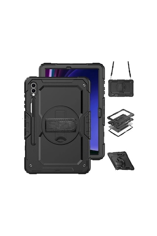 Samsung Galaxy Tab S9 Fe 10.9inç / S9 11inç Uyumlu Kılıf Defender Askılı Pars Case Fuji X510 X515 X710 X715