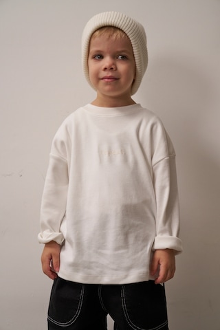 Oh La La Koala Beyaz Nakışlı Oversize Uzun Kollu T-shirt Beyaz