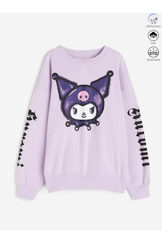 Kuromi Kız Çocuk Sweatshirt St09531 LİLA