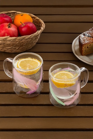 Perotti 16792 Double Feather Çift Cidarlı Kupa 2 Adet 300 Ml Şeffaf