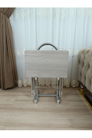 Çanta Zigon Sehpa,4'lü Sehpa, Zigon Sehpası, Mdf Mebran - Cordoba