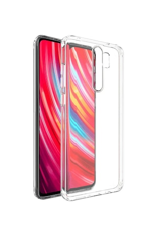 Xiaomi Redmi Note 8 Pro Kılıf Lüx Şeffaf Silikon Altın