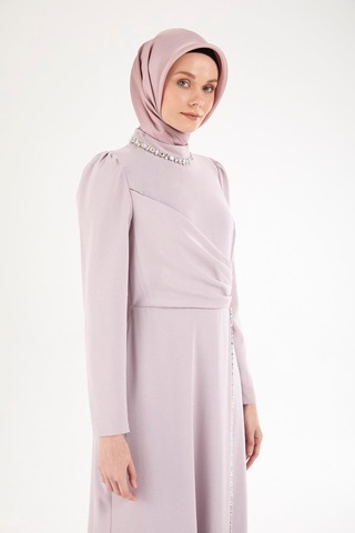 Armine Trend Taş Desenli Elbise-lila 25yt912 Lila