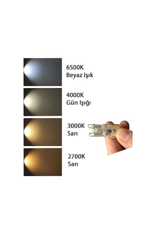 4 Adet Osaka 3w Sarı Işık 3000k Dim Edilebilir G9 Duylu Led Kapsül Ampul