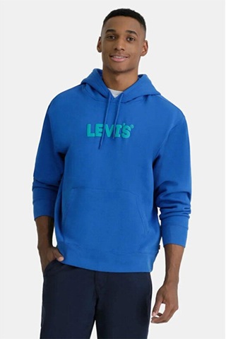 Levi's Levis Kapüşonlu Saks Mavi Graphic Sweatshirt 38479-0355-5093 Saks Mavi