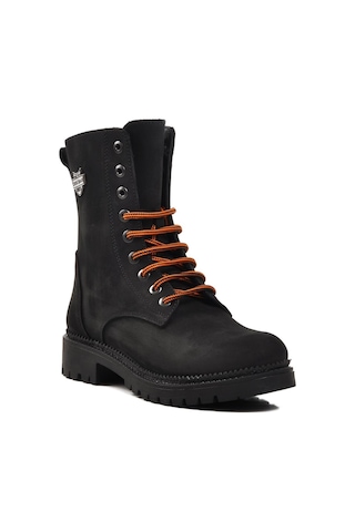 Ayakmod 90006-9 Siyah Nubuk İçi Polarlı Hakiki Deri Unisex Bot 001