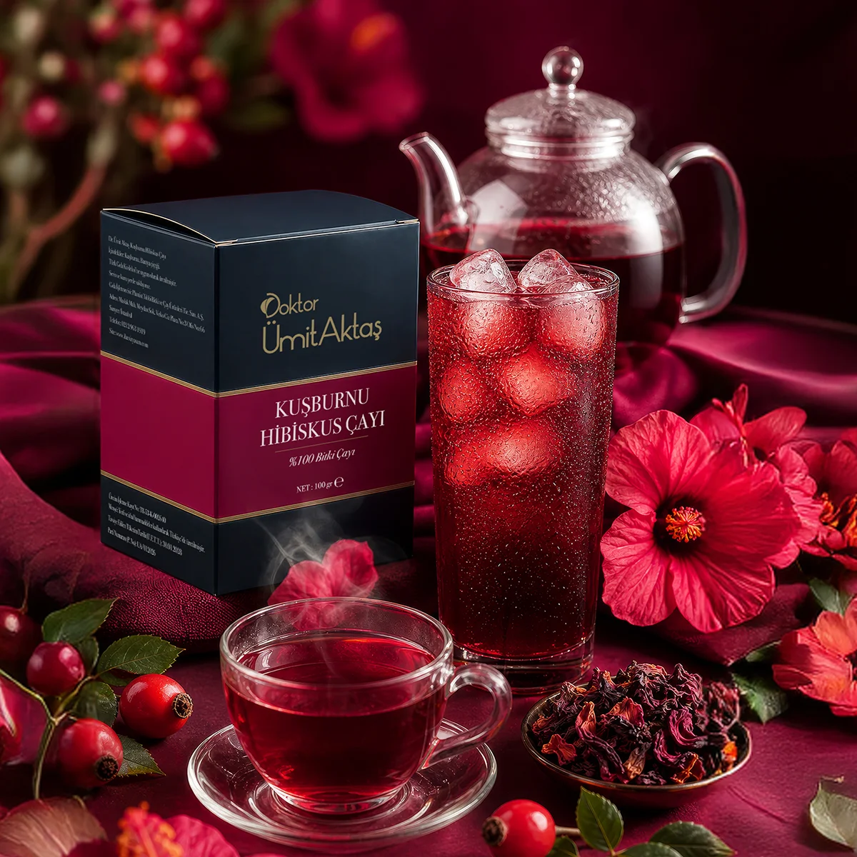 Dr. Ümit Aktaş Kuşburnu-hibiscus Çayı 100 G