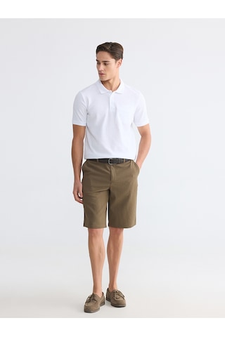 Lcwaıkıkı Classic Beyaz Polo Yaka Dokulu Erkek Tişört
