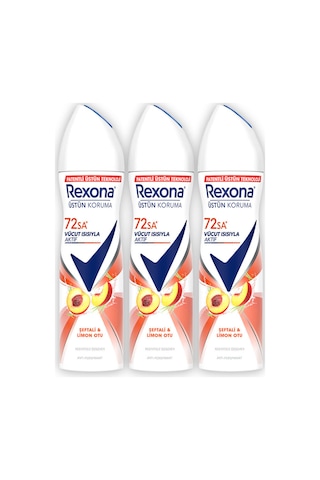 Kadın Sprey Deodorant Seftali&limon Otu Antiperspirant 72saat Kesintisiz Üstün Koruma 150mlx3
