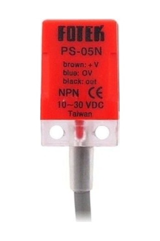Ps-05n Fotek 17x17x28mm 10-30vdc Besleme Npn No 5mm Algılama 2mt Kablolu Kübik Endüktif Sensör