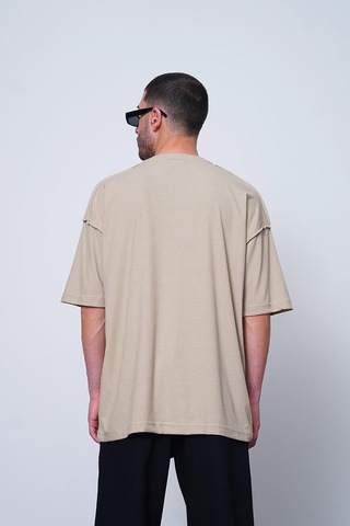 Krem Fitilli Another Level Mh Oversize Tişört Krem