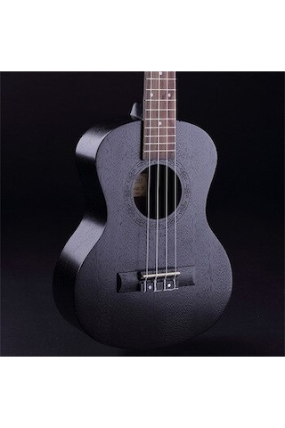 Masif Maun Ağacı Siyah Renk Karma Markalı Concert Boy Ukulele