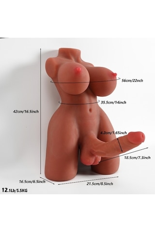 River World Va Jina Mastürbatör Dildo Trans Yarım Vücut 5,5 Kg Gerçekçi