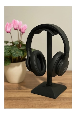 Dekoratif Gamer Kulaklık Standı - Kulaklık Tutucu - Siyah - 24 Cm