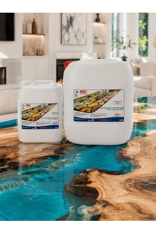 Arc 150N Ultra Şeffaf Döküm TipiParlak Epoksi Reçine25 Kg Set