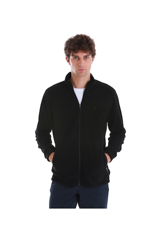 Hatemoğlu Regular Fit Tam Fermuarlı Polar Sweatshirt Siyah 3522ETC0B015 - 002 Siyah