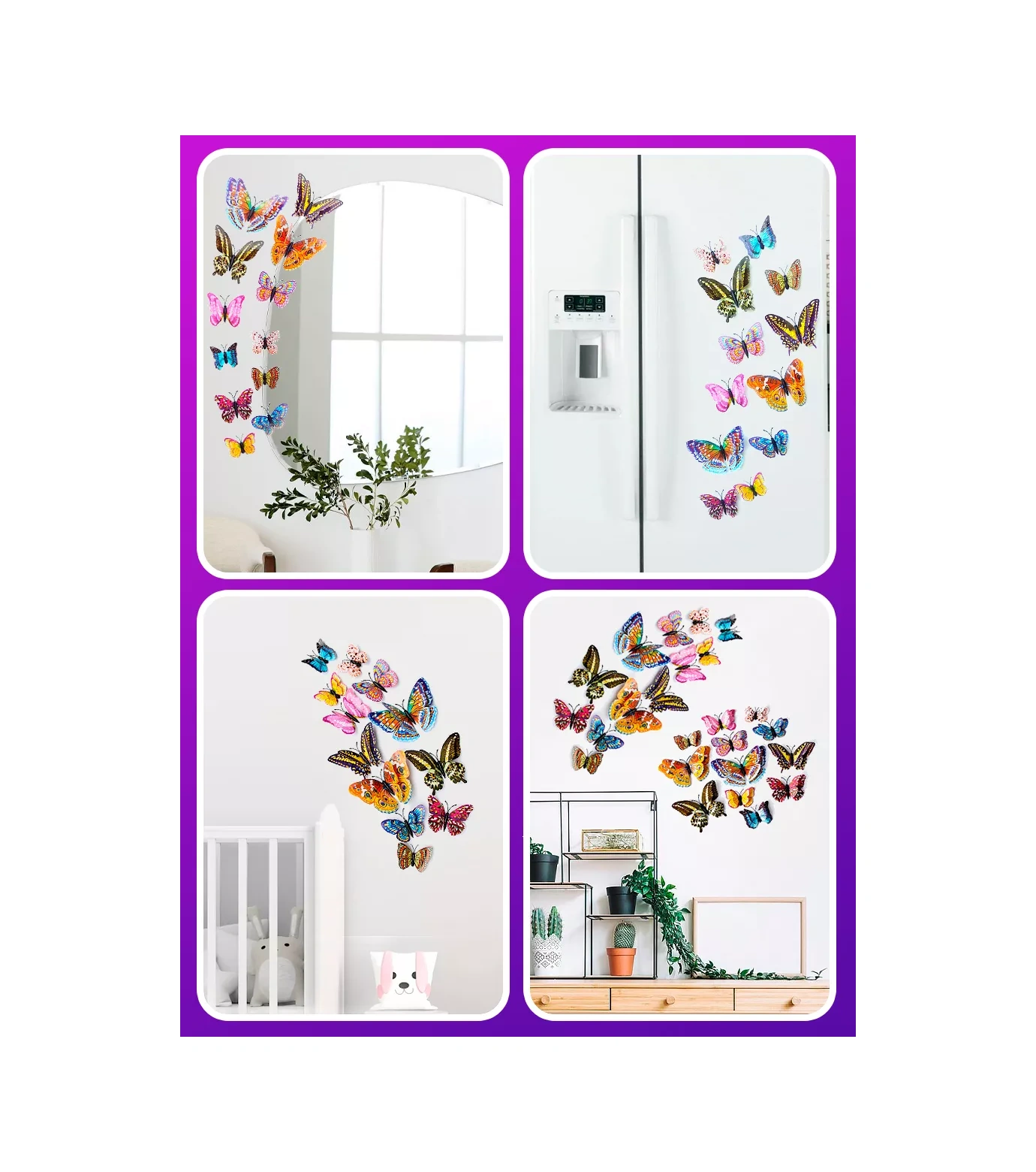 0'stickers Dekor Ve Süsleme İçin Duvar Stickerları Kelebekler 3d 178095720 Mavi