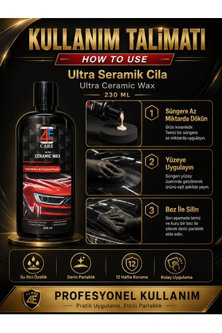 4e Ultra Seramik Boya Koruyucu Wax Uygulama Süngeri Ve Mikrofiber Bez Aracınızın Çizilmelerine Son