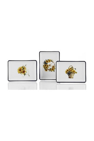 Kütahya Porselen Günebakan 18x13 3 Parça Düz Tabak 10279552