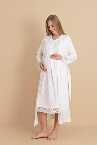 Duchesse 2601 Dantel Kol Hamile Lohusa Gecelik Sabahlık Tk