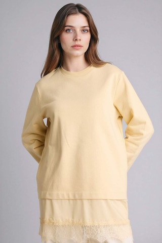 Defacto Regular Fıt Bisiklet Yaka Sweatshirt Tunik G9248ax26spyl252 Sarı-yl252