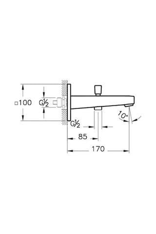 Root Square A4274023 El Duşu Çıkış Ucu, Altın Altın