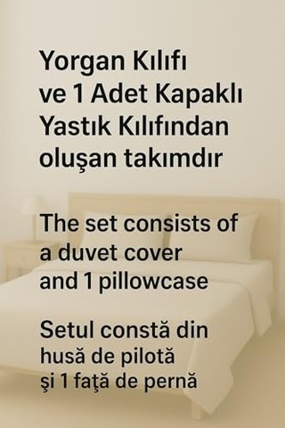 Tek Kişilik Nevresim Takımı, 160 X 230 Cm, Beyaz, 1 Yastık Kılıfı Dahil Diğer
