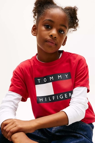 Kız Çocuk Büyük Logolu T-shirt - Kırmızı Primary Red