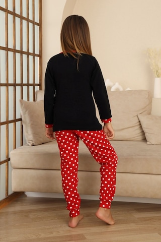 Miniğimin Cicileri Mnn Puantiye Baskılı Kız Çocuk Pijama Takı... Siyah