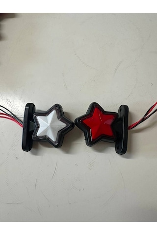 Drd Mini Yıldız Takoz Lamba Beyaz - Kırmızı