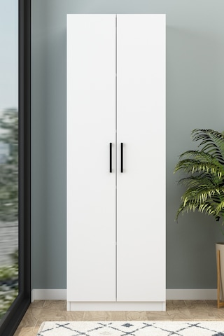 Tiba Erzak Dolabı 4 Raflı 180 Cm Çok Amaçlı Dolap Banyo Dolabı Beyaz Beyaz