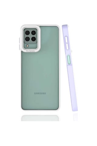 Samsung Uyumlu Galaxy M22 Kılıf Zore Mima Kapak Lila