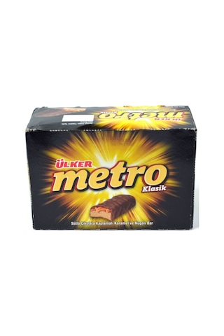 Ülker Metro Karamel ve Nugalı Çikolatalı Bar 18 x 50.4 G