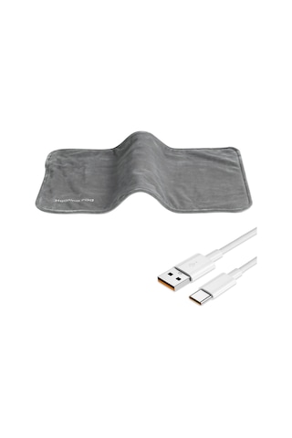 Ruicoo Gri Poliester Isıtıcı Yastık - 30x60cm Ipx7 Su Geçirmez, 10w Usb Type-c, 50-55 C Sabit Sıcaklık, Ev Kullanıma Uygun, Isı Terapi Fırıncısı Gri