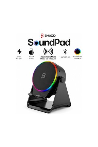 5w Rgb Bluetooth 5.3 Telefon Standlı Soundpad İndüksiyon Hoparlör 2000 Mah