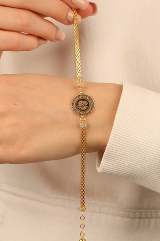 Çgk Çiğdem Gürel Kuyumculuk Çeyrekli Bismark Model Altın Bileklik Gold