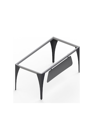 Api Design Porshe Metal Ofis Çalışma Masa Ayağı Ahşap-cam-mermer İçin Uygun Siyah