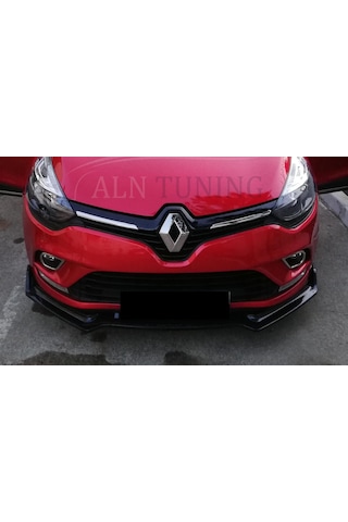 Renault Clio 4 Ön Ek Lip 3 Parça Parlak Siyah Voltex Tam Uyumlu