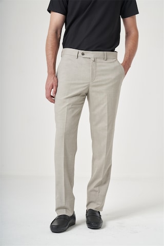 İmza Bej Yan Cep Filafil Desen Comfort Fit Esnek Pantolon 1003260153