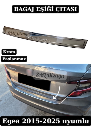 Fiat Egea Krom Bagaj Eşiği Çıtası Nikelaj Kaplama 2015-2025