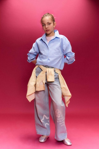 Defacto Baggy Fıt Jean Pantolon Kız Çocuk H0385a826smnm39 Mavi-nm39