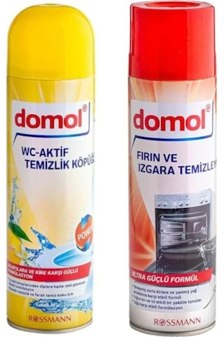 Domol Tuvalet Temizleyici Köpük 500 ML + Fırın ve Izgara Temizleyici Sprey 500 ML
