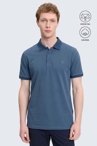 Hatemoğlu İndigo Regular Fit Düz 100% Pamuklu Polo Yaka Tişört 3536etc22c03 85 İndigo