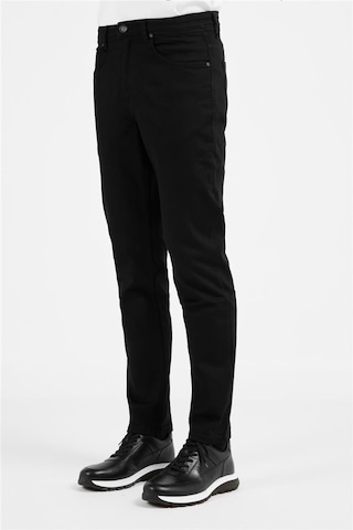 İmza Siyah Pamuklu 5 Cep Düz Paça Slim Fit Casual Denim Pantolon 1023255159 Siyah