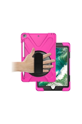 iPad Uyumlu 9.72017 iPad Uyumlu 9.7 2018 Kalem Yerli Standlı Zırh Kılıf/shockproof Case- 5775 Tablet Kılıfı