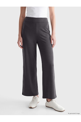 Lcw Modest Antrasit Zımba Detaylı Soft Touch Kadın Eşofman Altı