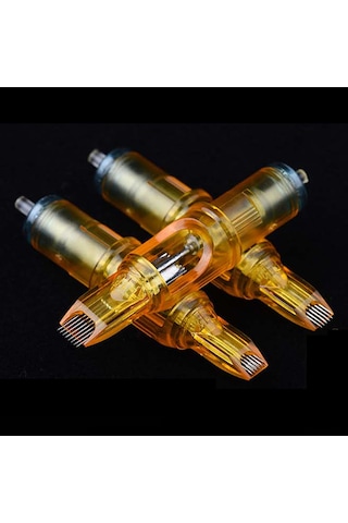 Qingmipy 10 Adet Tek Kullandım 3rl Dikiş Tipi Göz Kaşı Dövme İğnesi, Abs Malzeme, Mini Taşınabilir, Başlangıçcı Ve Usta İçin Güvenilir